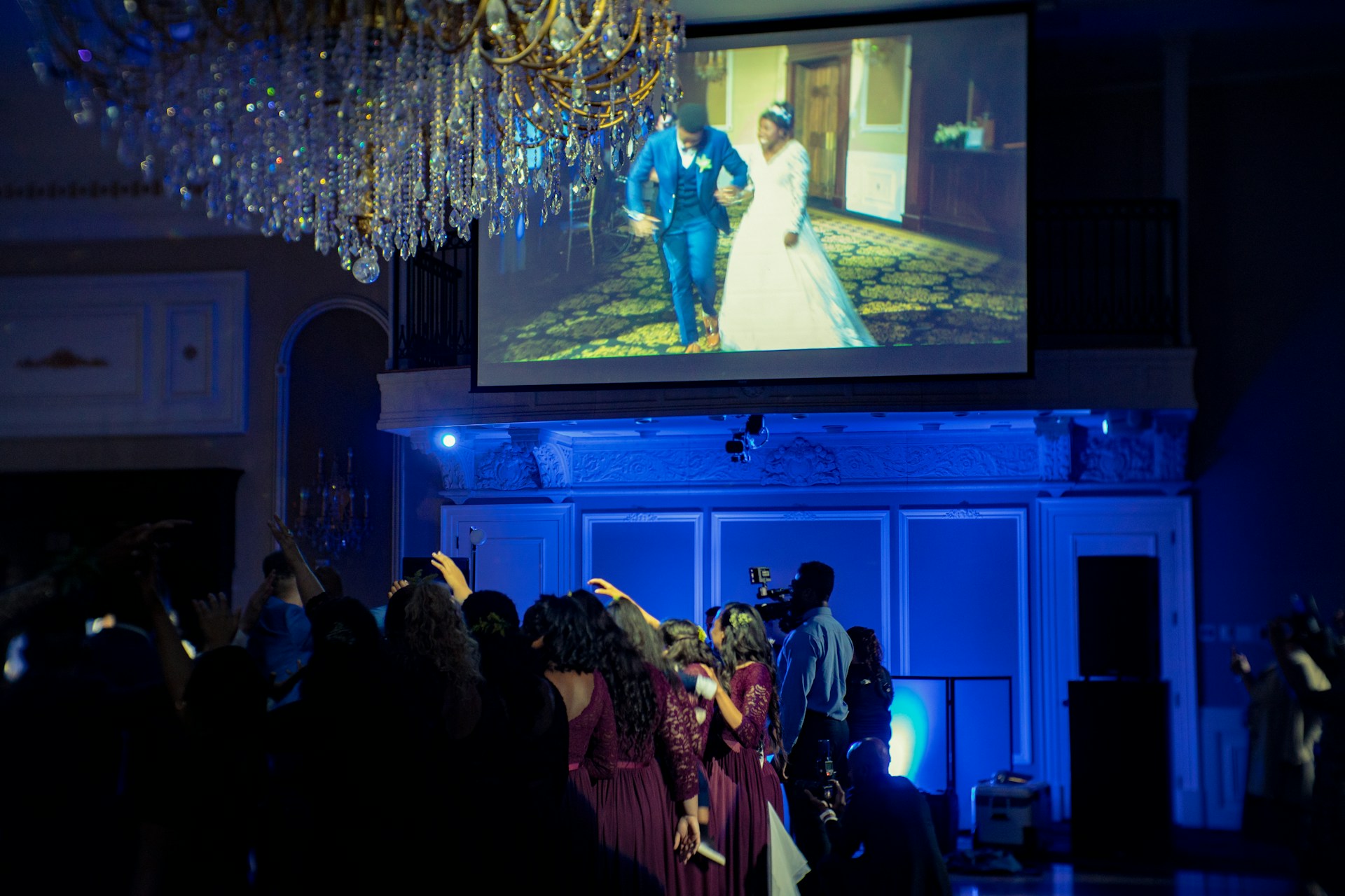 Wedding reception guests